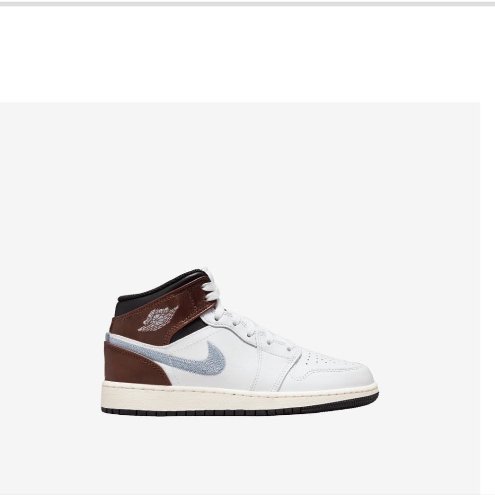 Nike Kids White and Brown High-Top Sneakers